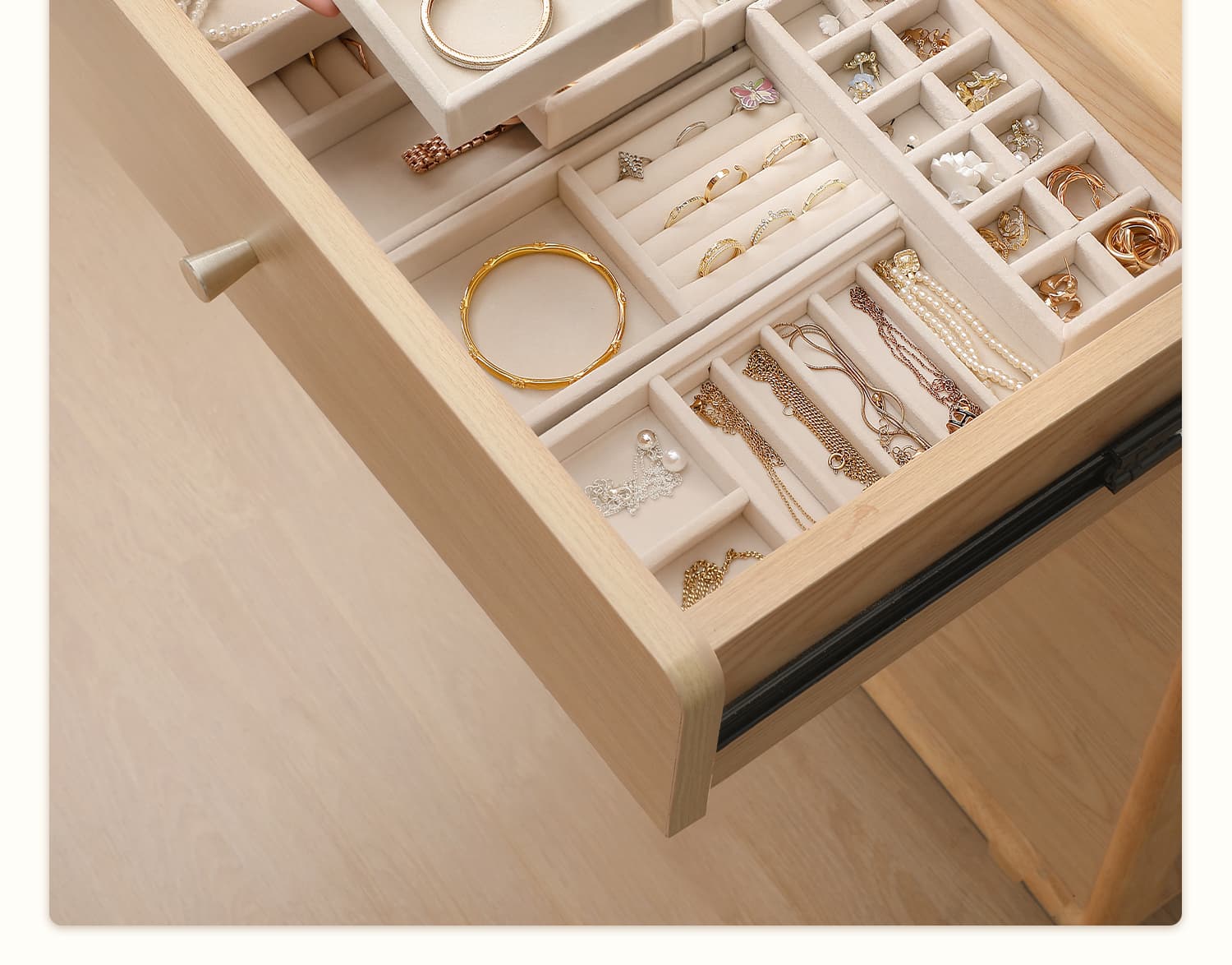 绒布首饰收纳盒