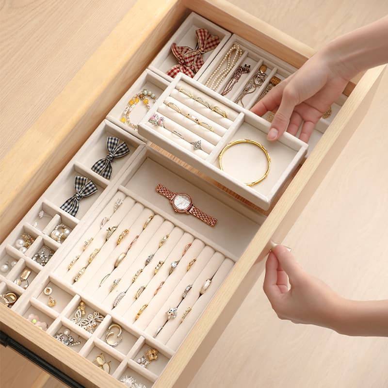 绒布首饰收纳盒